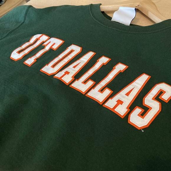Champion UT Dallas Unisex Sweatshirt Medium Green Crewneck Pullover University - Picture 3 of 7